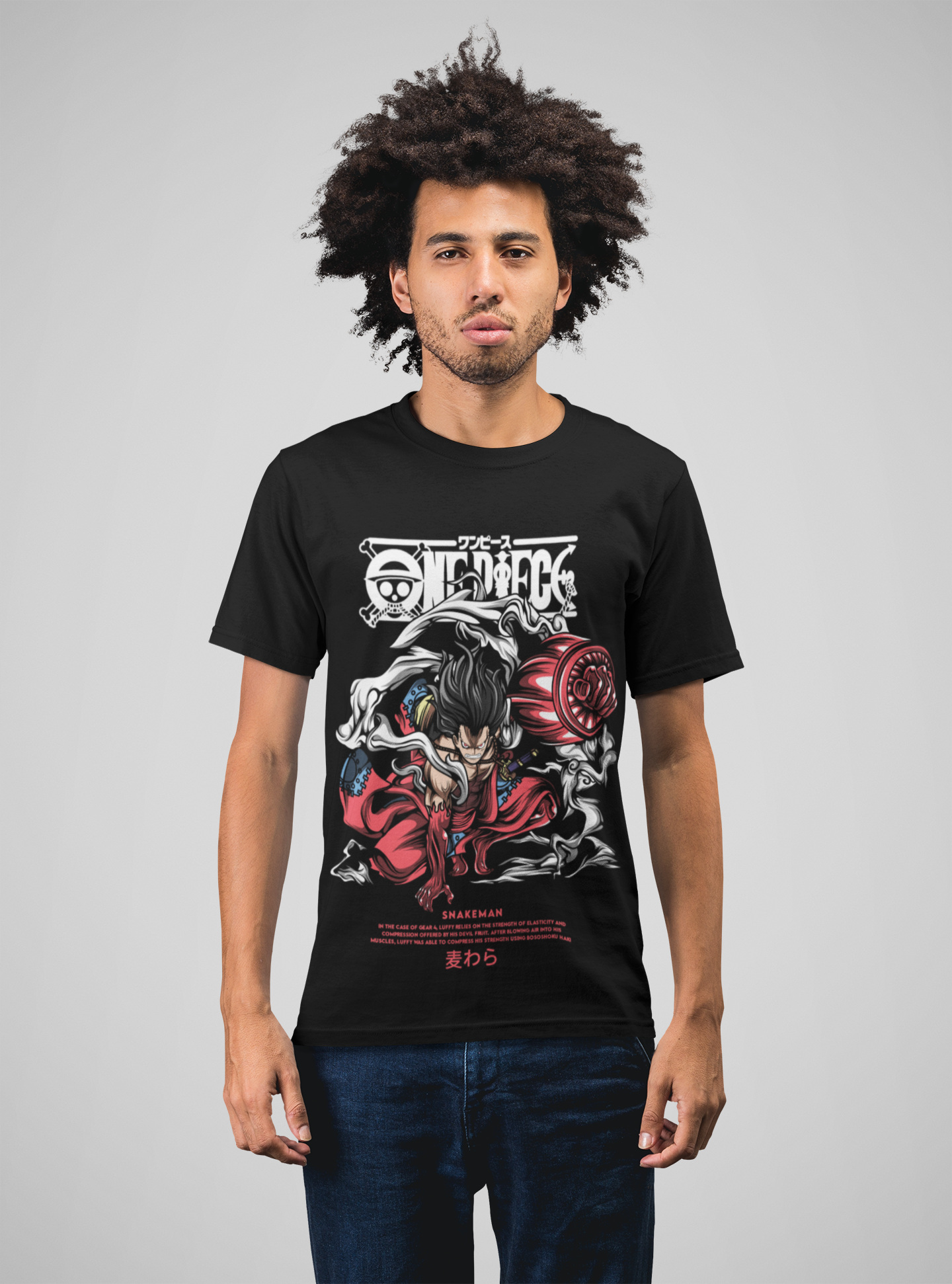 Snakeman One Piece Unisex Regular fit Tshirt, Anime Graphic T-shirt, Black, Cotton, Anime Print