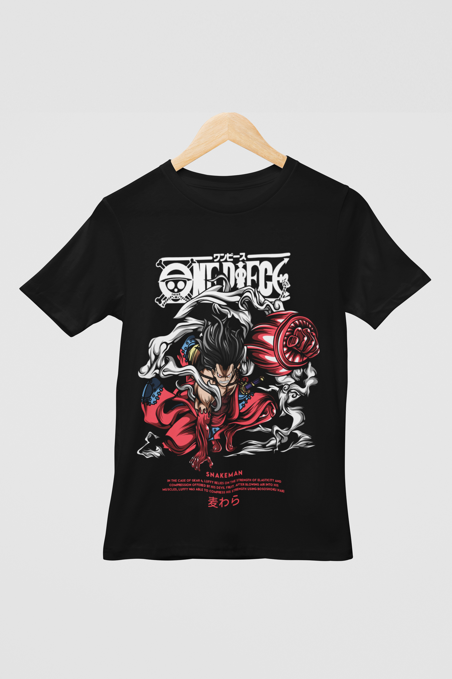 Snakeman One Piece Unisex Regular fit Tshirt, Anime Graphic T-shirt, Black, Cotton, Anime Print