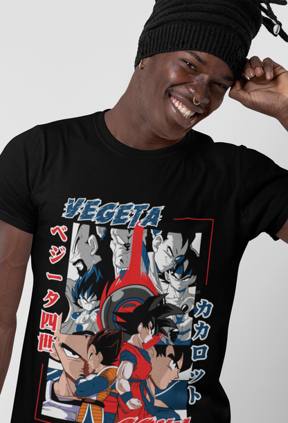 Dragon Ball Z Unisex Regular fit Tshirt, Anime Graphic T-shirt, Black, Cotton, Anime Print (DZ-44)