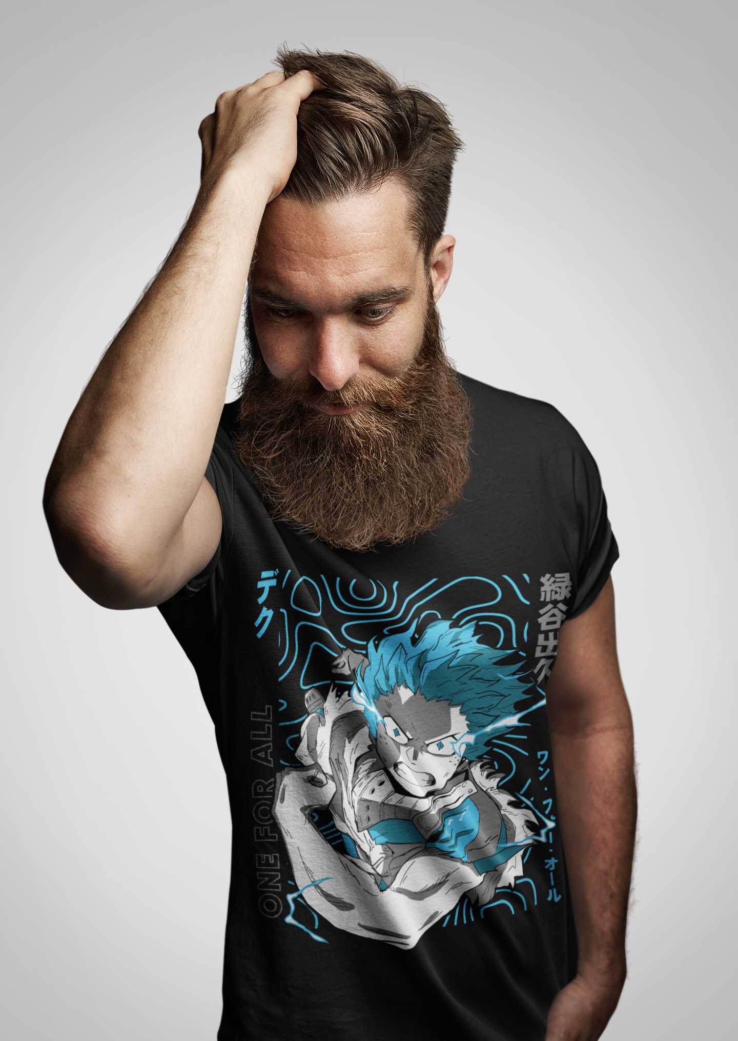 My Hero Academia Unisex Regular fit Tshirt, Anime Graphic T-shirt, Black, Cotton, Anime Print (MHA-38)