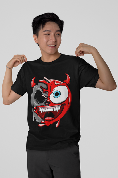 Funky Style 9 Unisex Regular fit Tshirt, Anime Graphic T-shirt, Black, Cotton, Anime Print