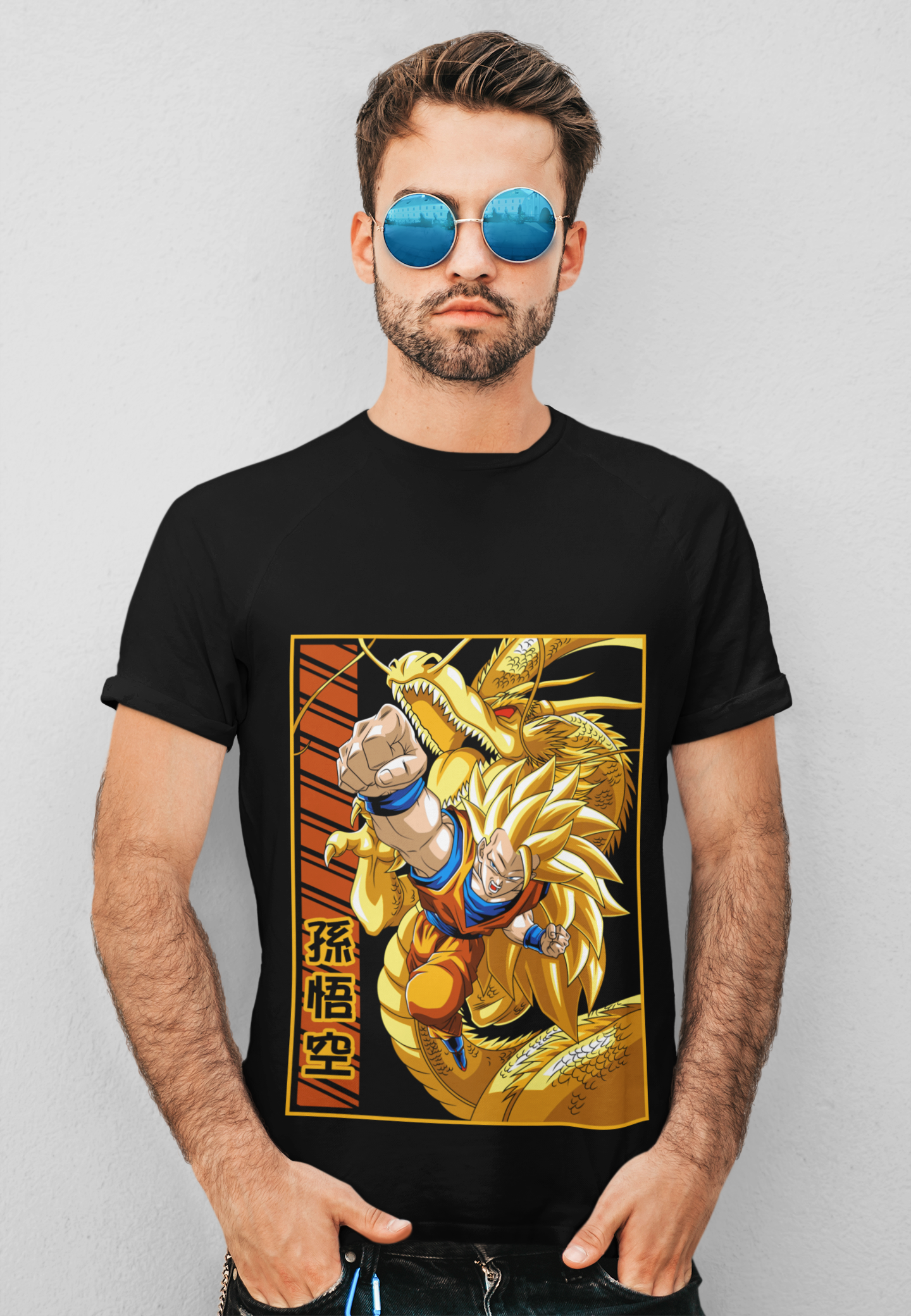 Goku D-2 Dragon Ball Z Unisex Regular fit Tshirt, Anime Graphic T-shirt, Black, Cotton, Anime Print
