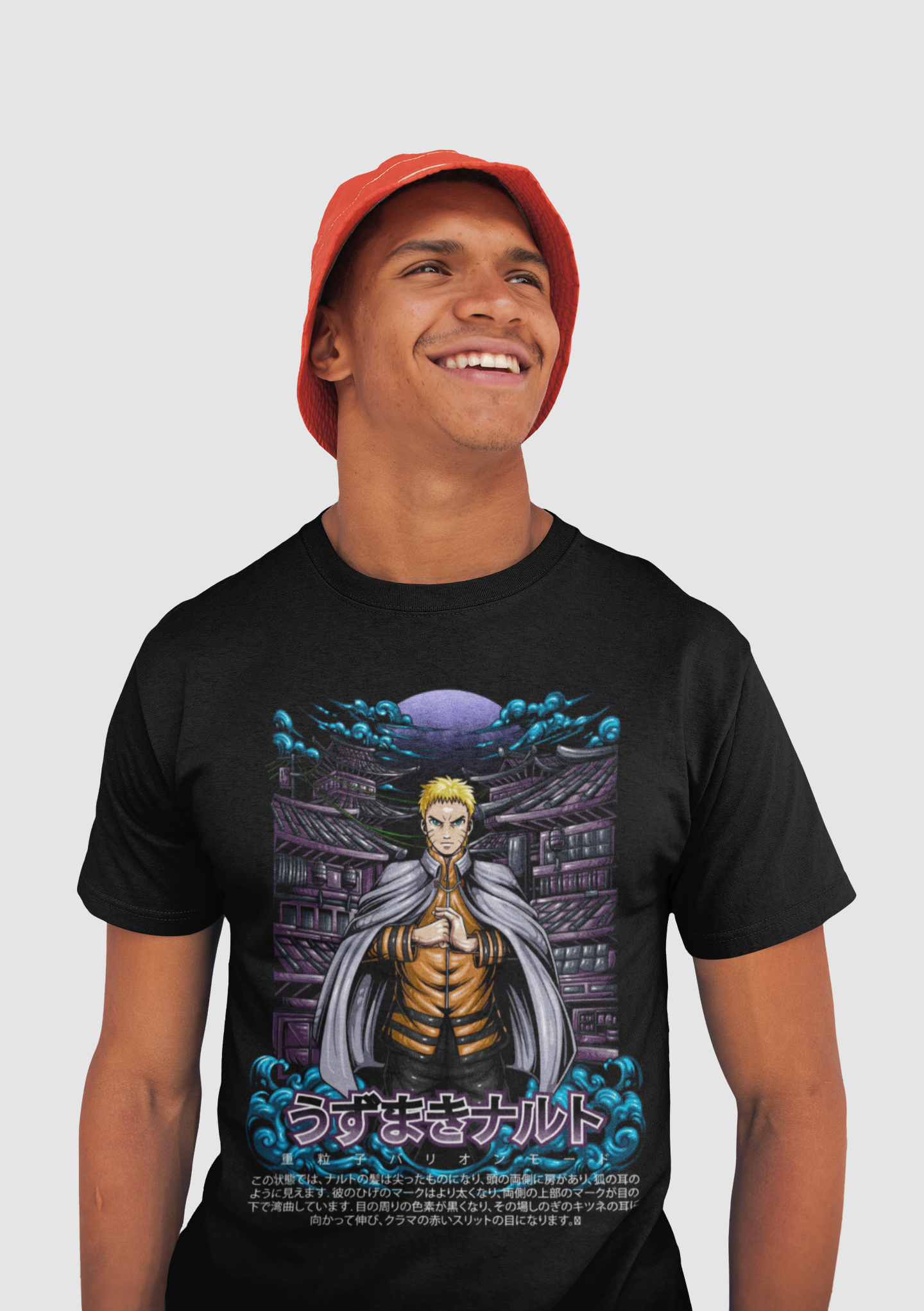Naruto (D-2) Unisex Regular fit Tshirt, Anime Graphic T-shirt, Black, Cotton, Anime Print