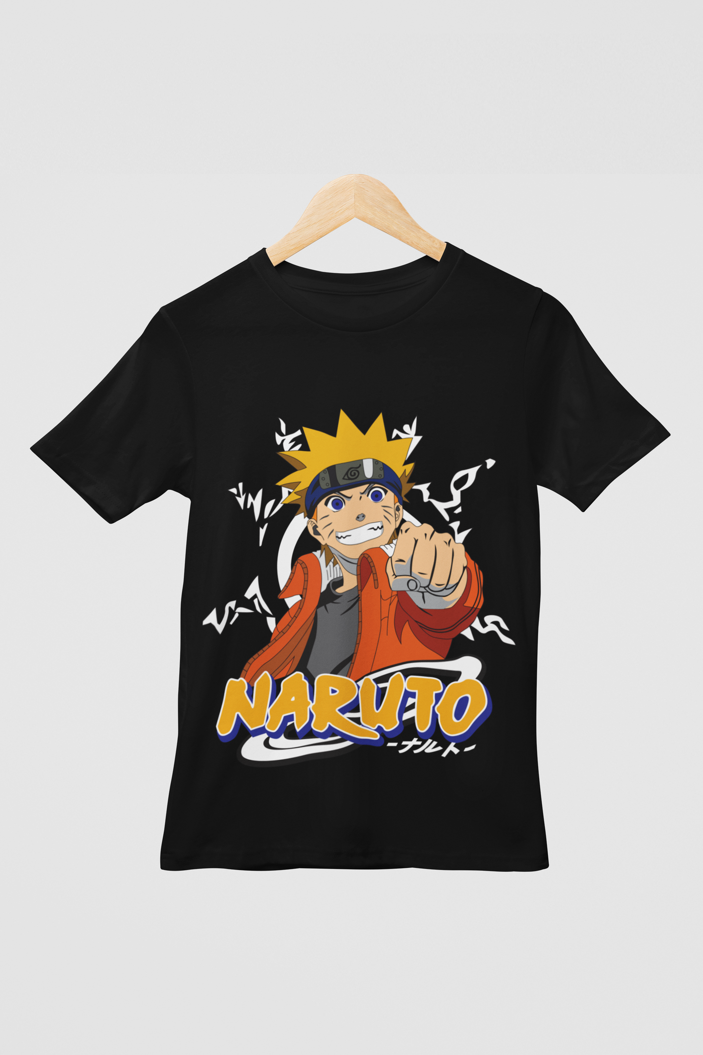 Naruto (D-4) Unisex Regular fit Tshirt, Anime Graphic T-shirt, Black, Cotton, Anime Print