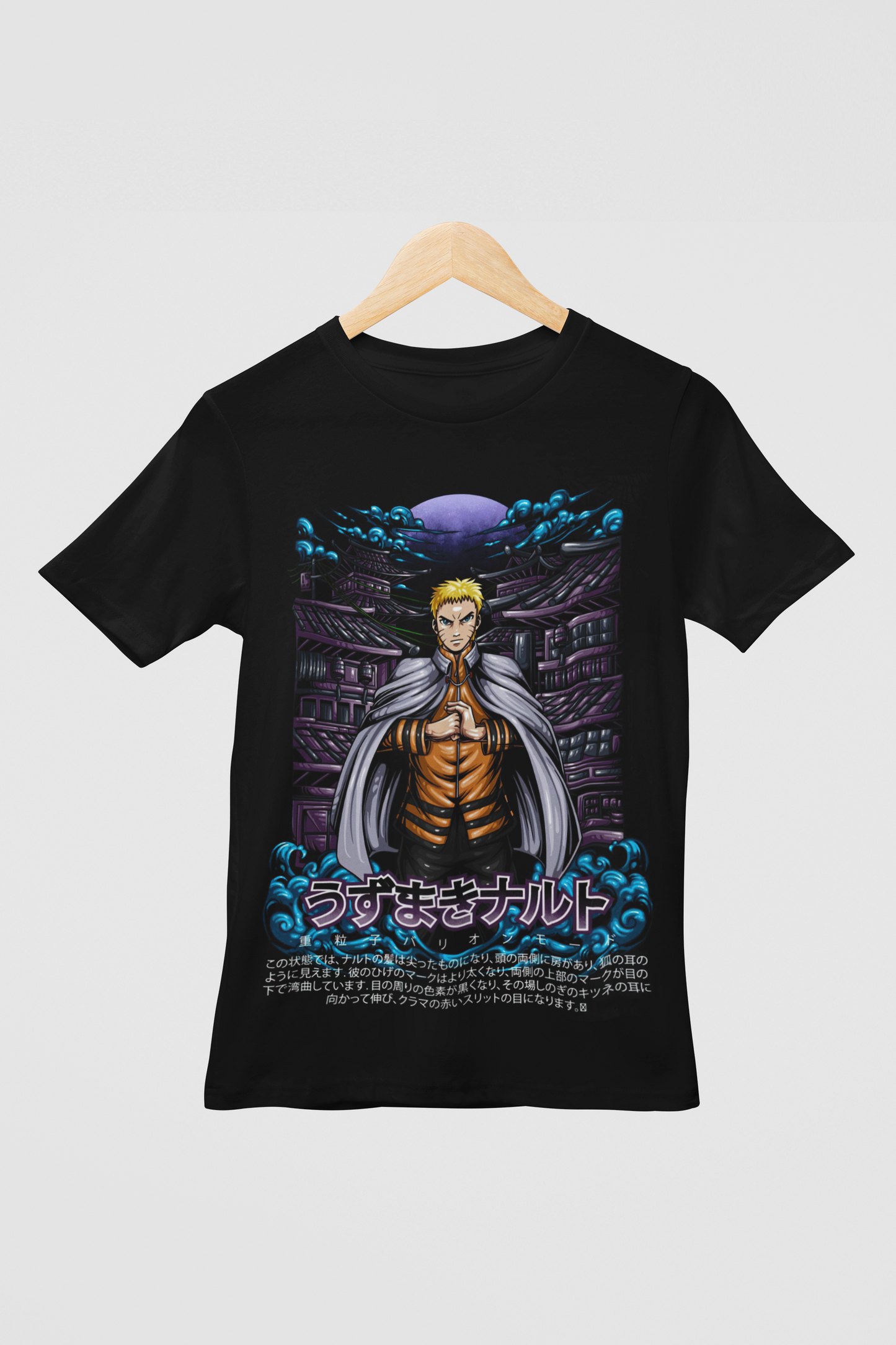 Naruto (D-2) Unisex Regular fit Tshirt, Anime Graphic T-shirt, Black, Cotton, Anime Print