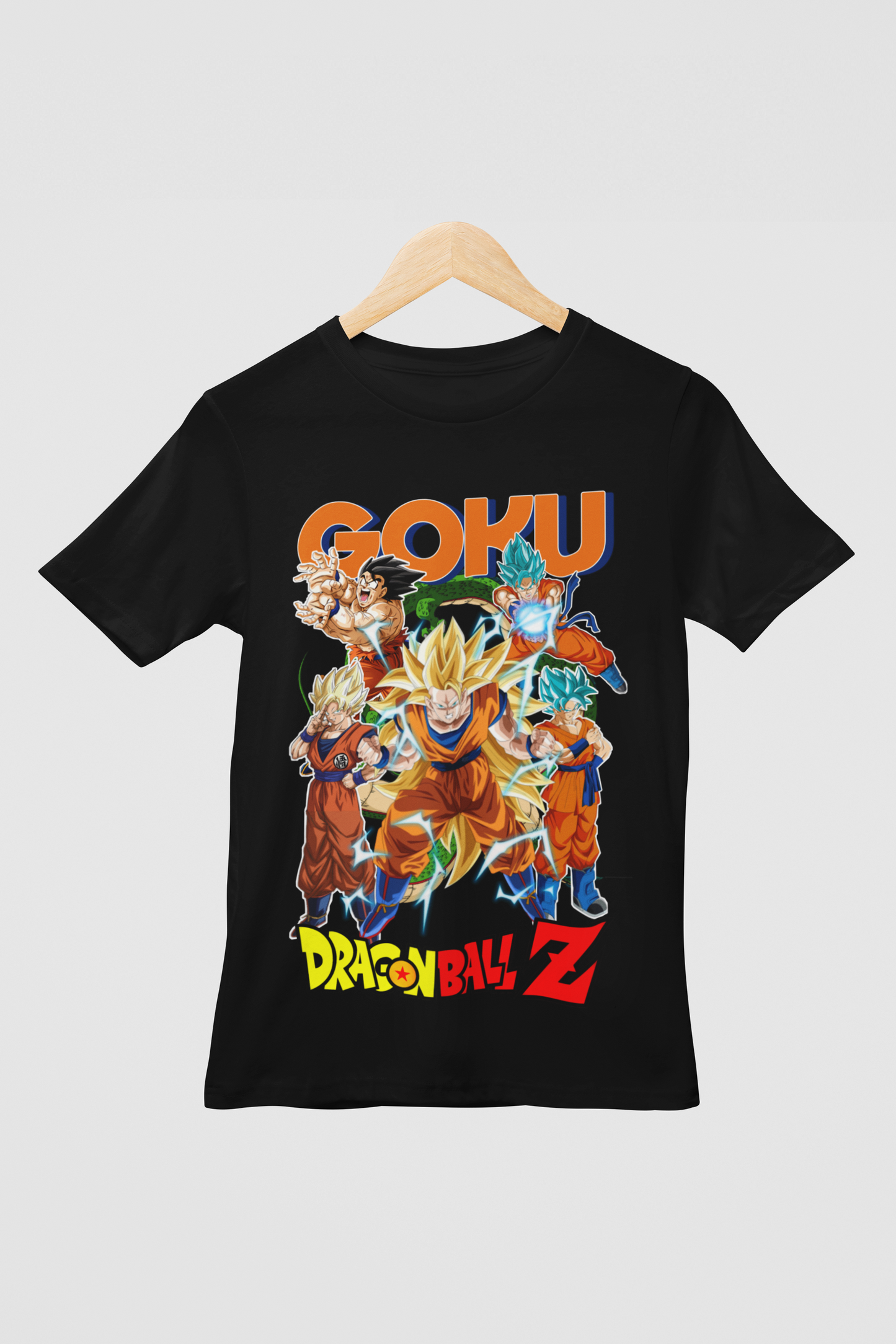 Goku Dragon Ball Z Unisex Regular fit Tshirt, Anime Graphic T-shirt, Black, Cotton, Anime Print