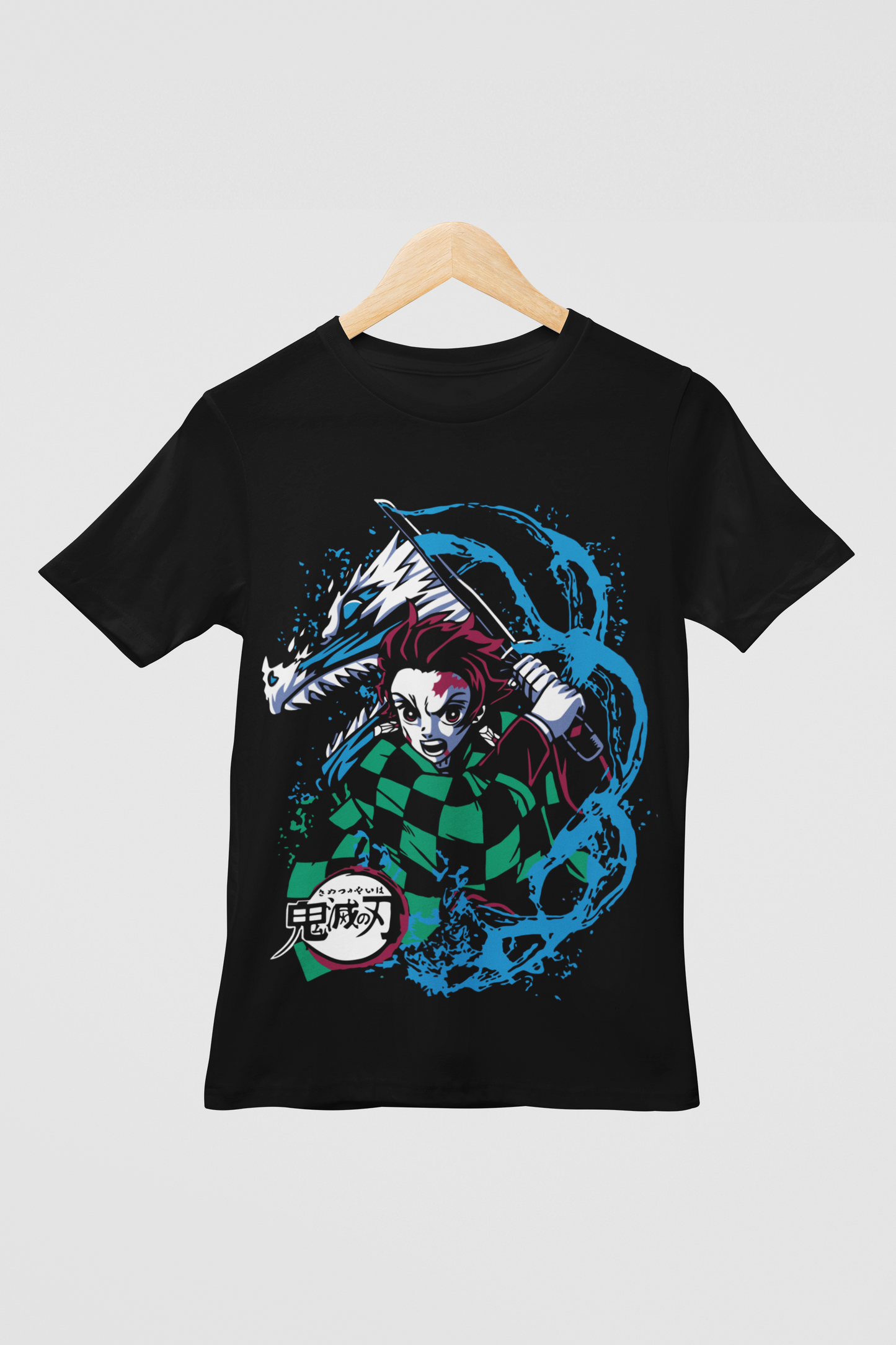 Tanjiro Kamado D-3 Demon Slayer Unisex Regular fit Tshirt, Anime Graphic T-shirt, Black, Cotton, Anime Print