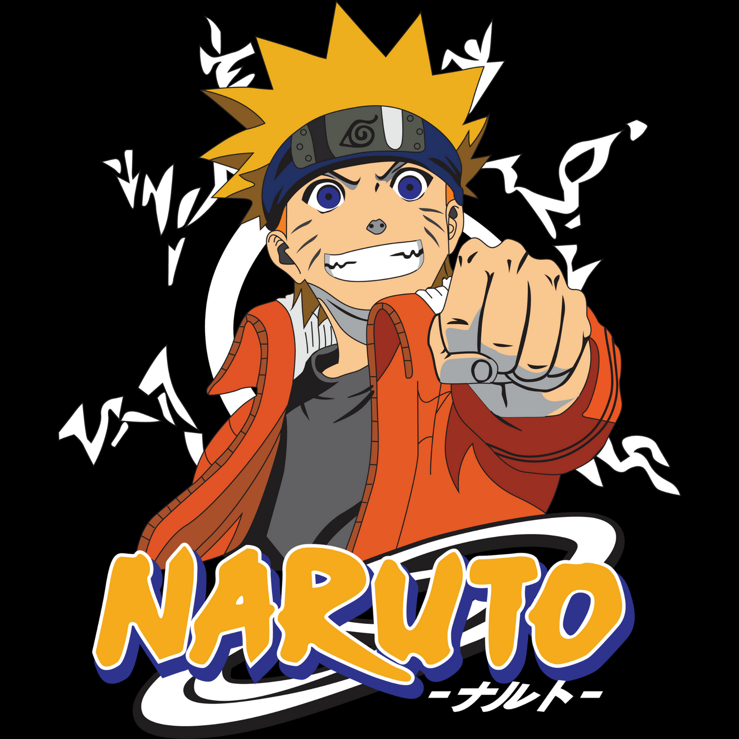Naruto (D-4) Unisex Regular fit Tshirt, Anime Graphic T-shirt, Black, Cotton, Anime Print