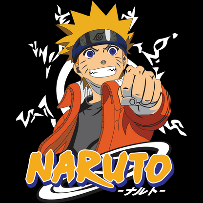 Naruto (D-4) Unisex Regular fit Tshirt, Anime Graphic T-shirt, Black, Cotton, Anime Print