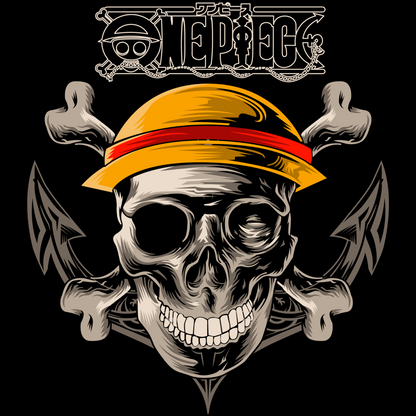 One Piece  Unisex Regular fit Tshirt, Anime Graphic T-shirt, Black, Cotton, Anime Print (OP-66)