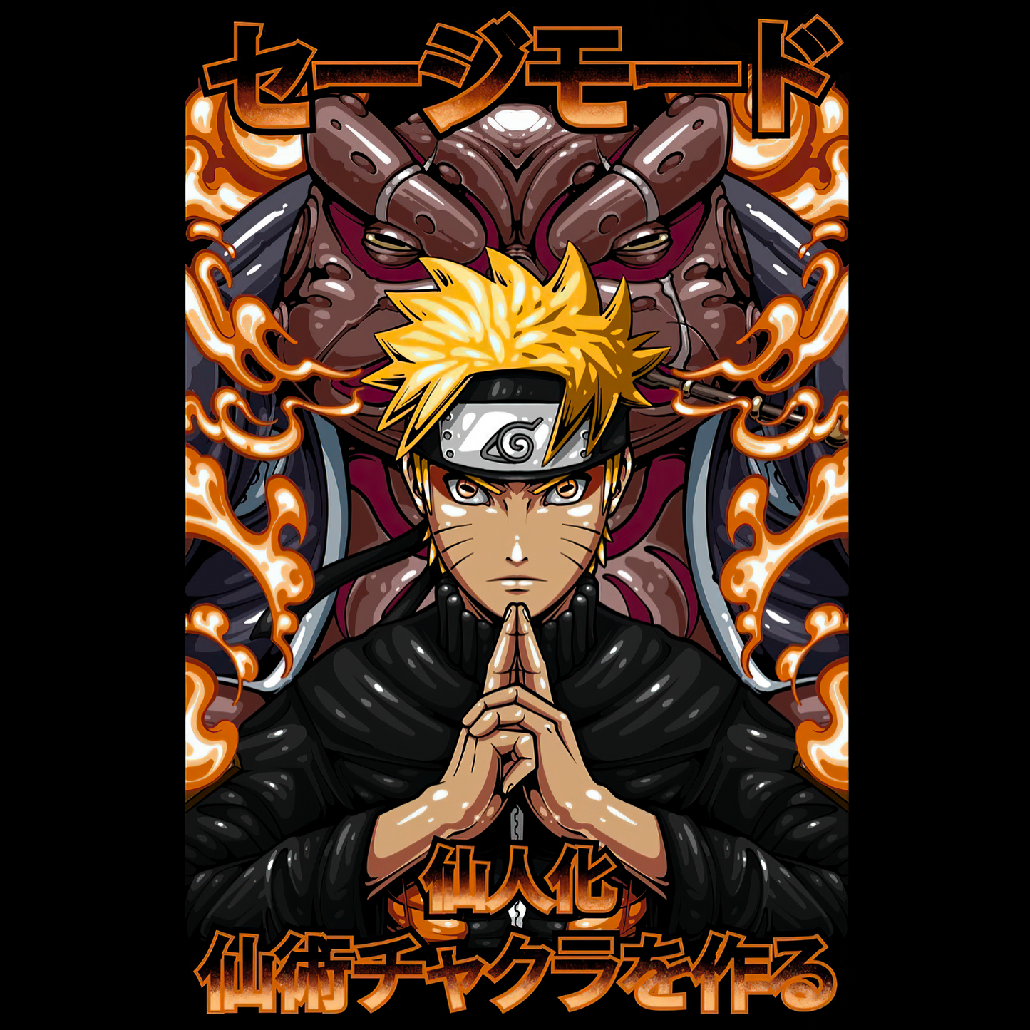 Naruto (D-3)  Unisex Regular fit Tshirt, Anime Graphic T-shirt, Black, Cotton, Anime Print
