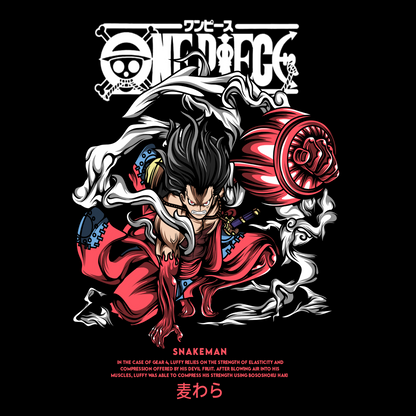 Snakeman One Piece Unisex Regular fit Tshirt, Anime Graphic T-shirt, Black, Cotton, Anime Print