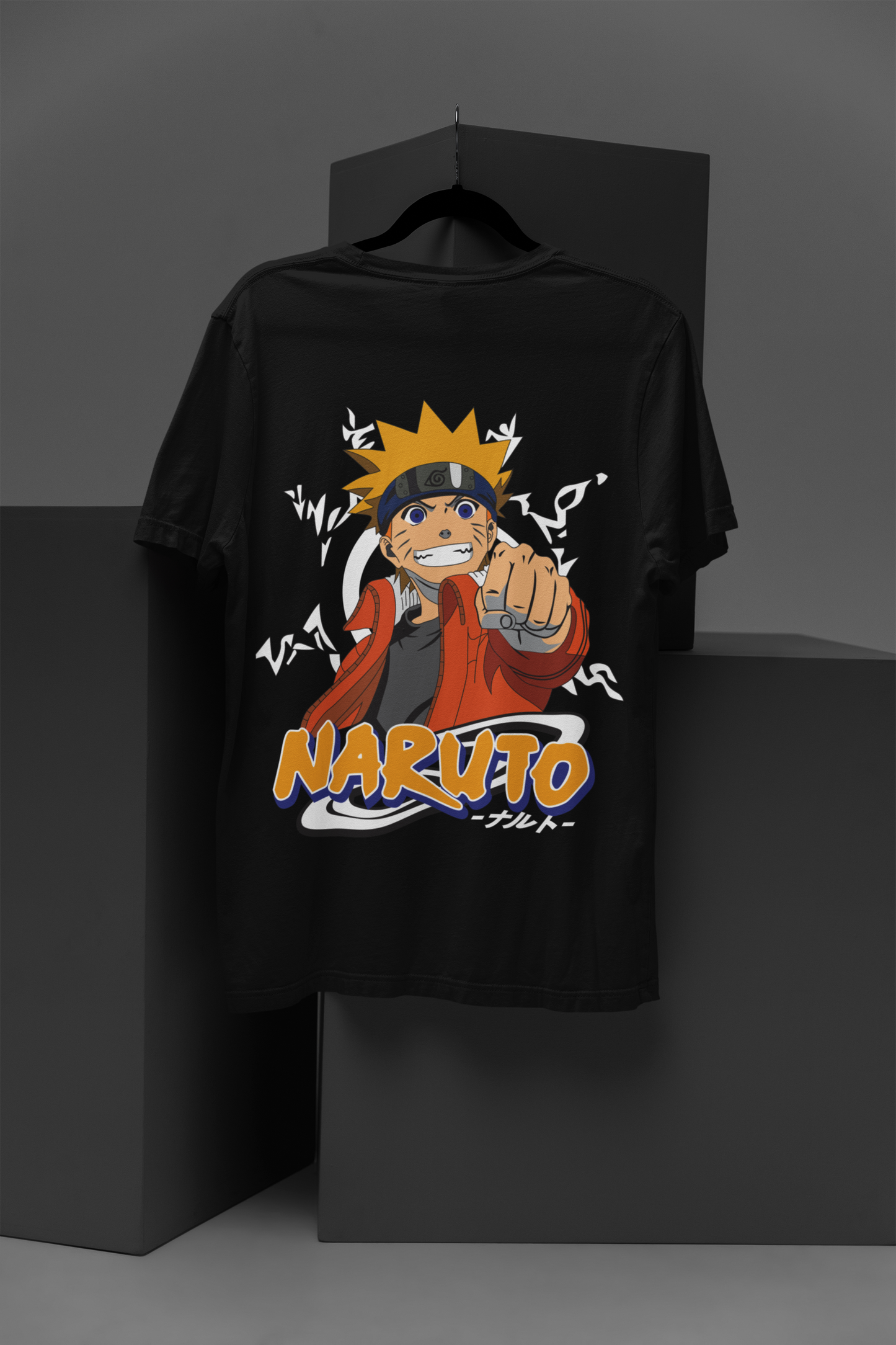 Naruto (D-4) Unisex Regular fit Tshirt, Anime Graphic T-shirt, Black, Cotton, Anime Print
