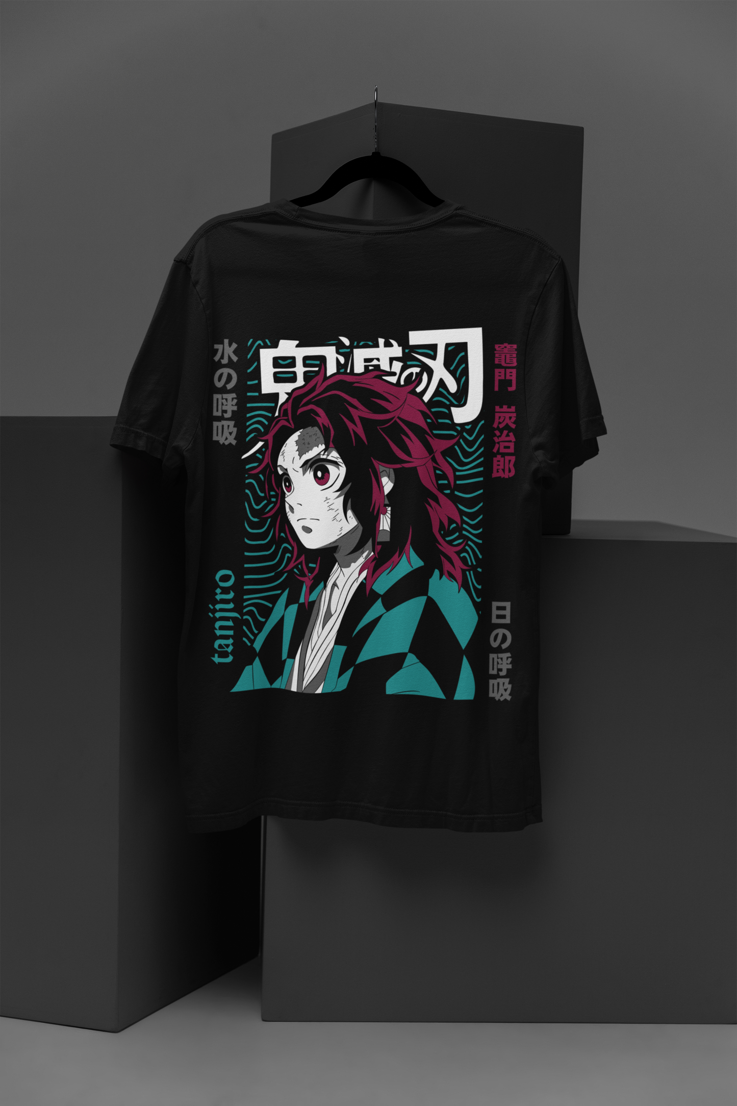 Tanjiro Demon Slayer Unisex Regular fit T-shirt, Anime Graphic T-shirt, Black, Cotton, Anime Print