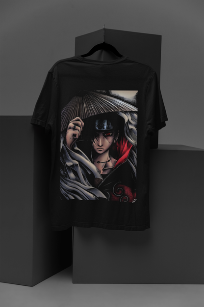 Itachi Uchiha Naruto Unisex Regular fit Tshirt, Anime Graphic T-shirt, Black, Cotton, Anime Print