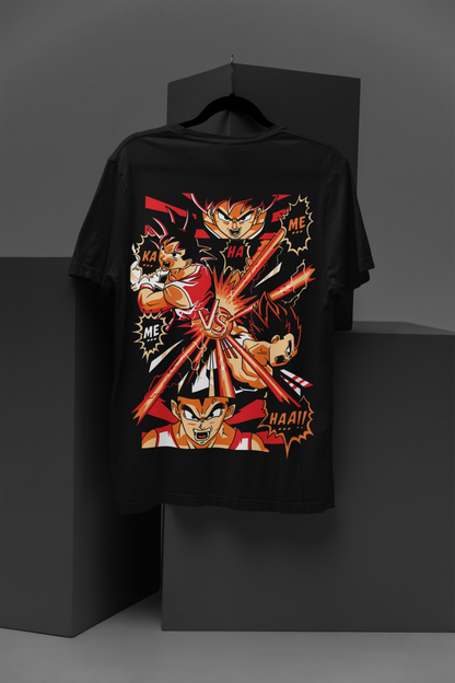 Kamehameha Dragon Ball Z Unisex Regular fit Tshirt, Anime Graphic T-shirt, Black, Cotton, Anime Print