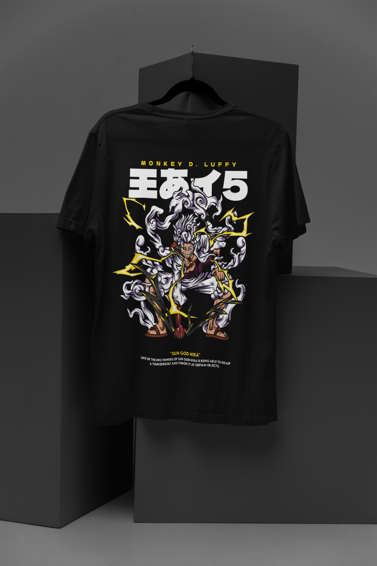 Monkey D. Luffy One Piece Unisex Regular fit Tshirt, Anime Graphic T-shirt, Black, Cotton, Anime Print