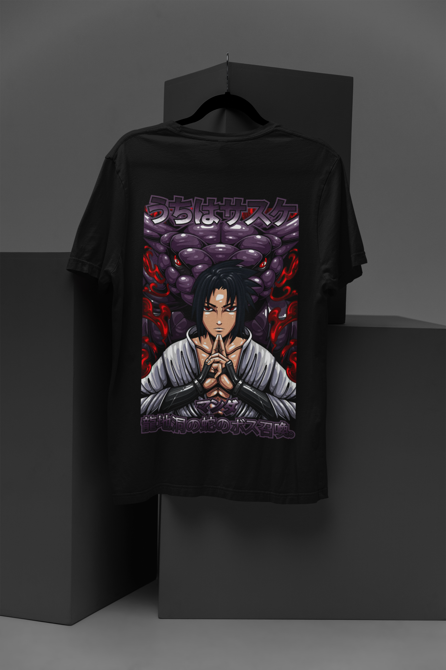 Sasuke Uchiha Naruto  Unisex Regular fit Tshirt, Anime Graphic T-shirt, Black, Cotton, Anime Print