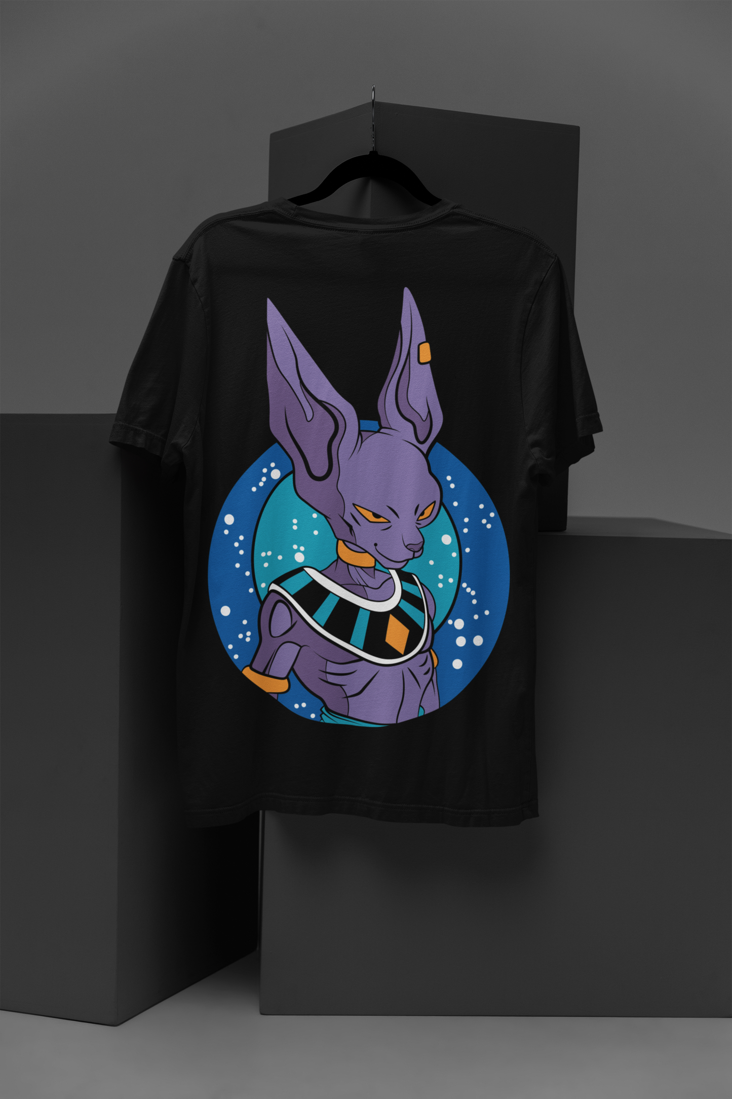 Beerus Dragon Ball Z Unisex Regular fit Tshirt, Anime Graphic T-shirt, Black, Cotton, Anime Print