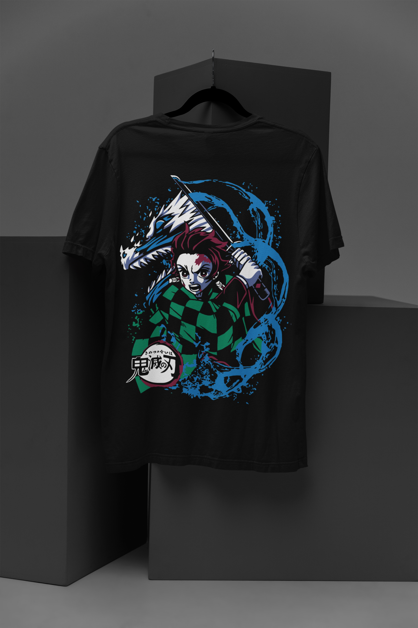 Tanjiro Kamado D-3 Demon Slayer Unisex Regular fit Tshirt, Anime Graphic T-shirt, Black, Cotton, Anime Print