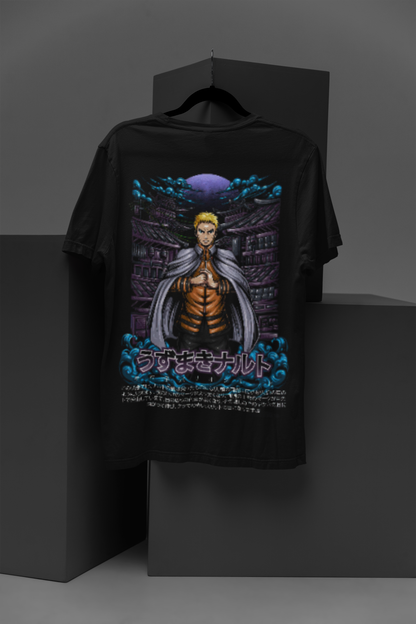 Naruto (D-2) Unisex Regular fit Tshirt, Anime Graphic T-shirt, Black, Cotton, Anime Print