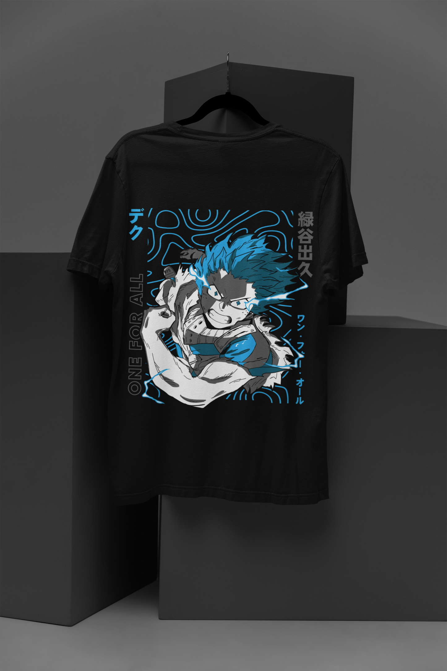 My Hero Academia Unisex Regular fit Tshirt, Anime Graphic T-shirt, Black, Cotton, Anime Print (MHA-38)