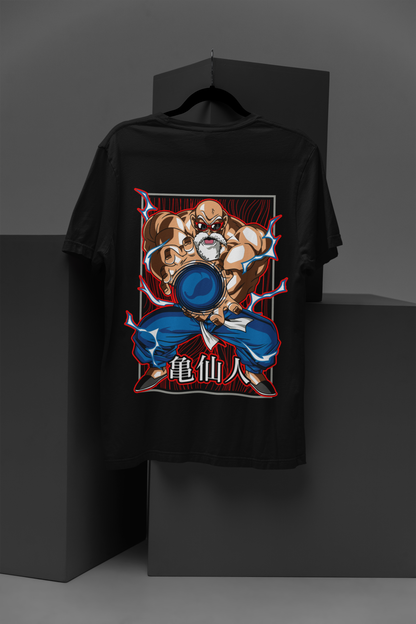 Master Roshi Dragon Ball Z Unisex Regular fit Tshirt, Anime Graphic T-shirt, Black, Cotton, Anime Print