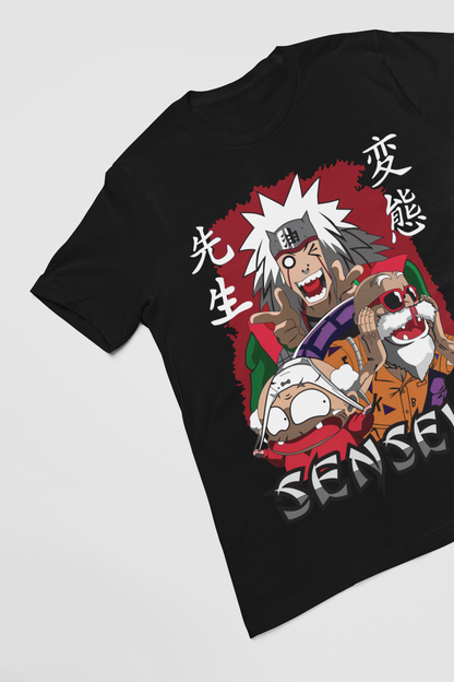 Naruto Unisex Regular fit Tshirt, Anime Graphic T-shirt, Black, Cotton, Anime Print (NRT-58)