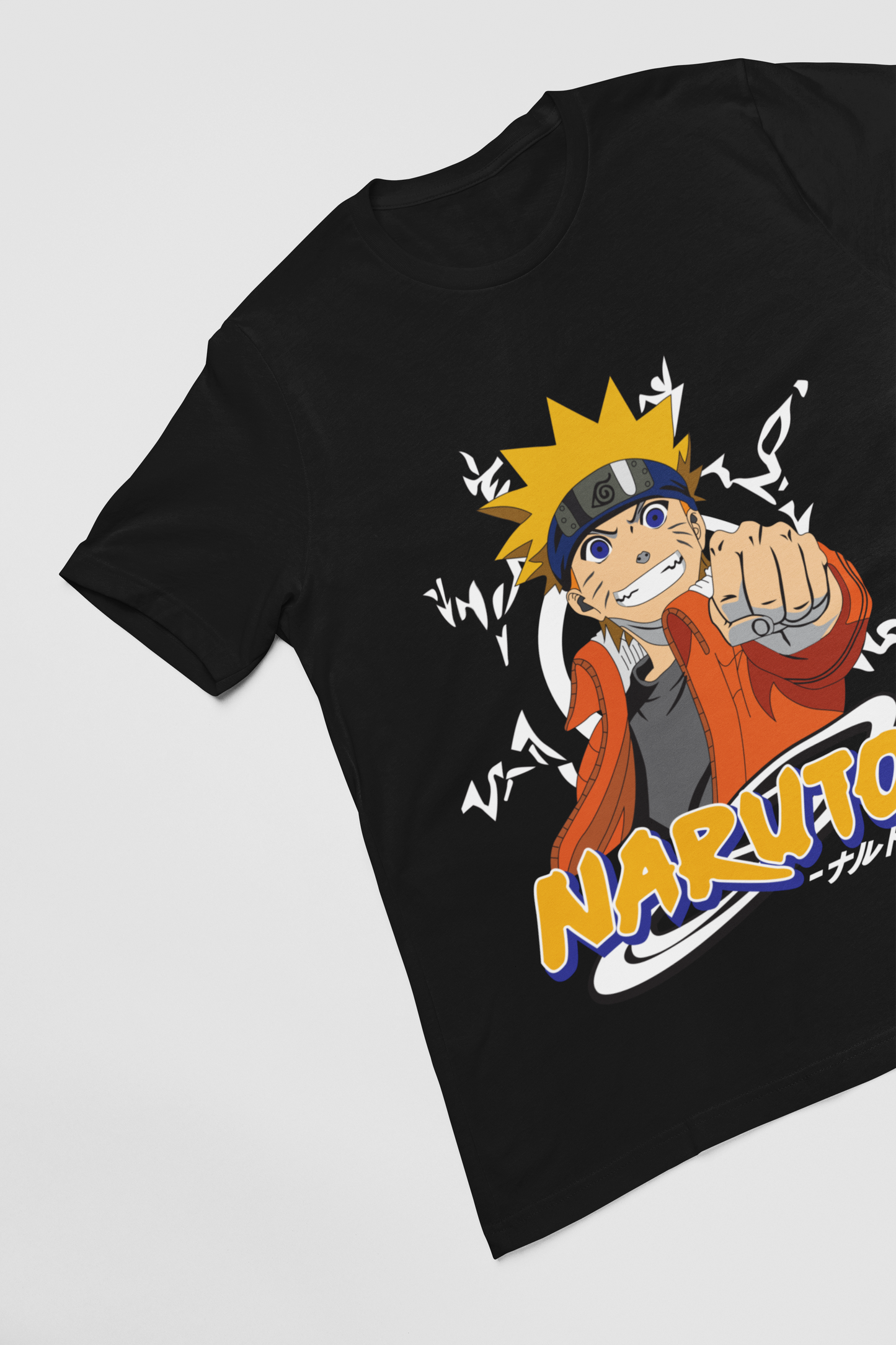 Naruto (D-4) Unisex Regular fit Tshirt, Anime Graphic T-shirt, Black, Cotton, Anime Print
