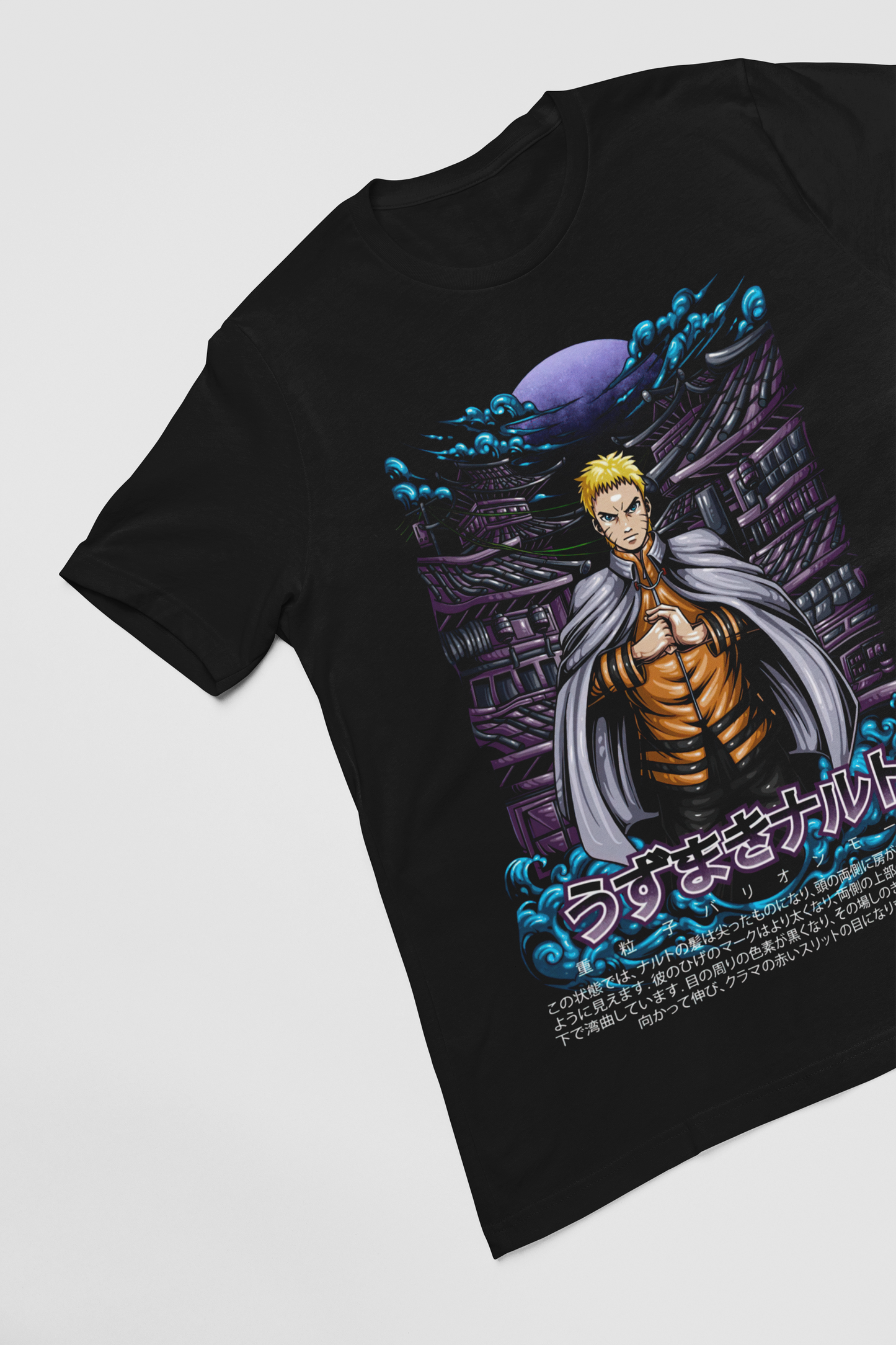 Naruto (D-2) Unisex Regular fit Tshirt, Anime Graphic T-shirt, Black, Cotton, Anime Print