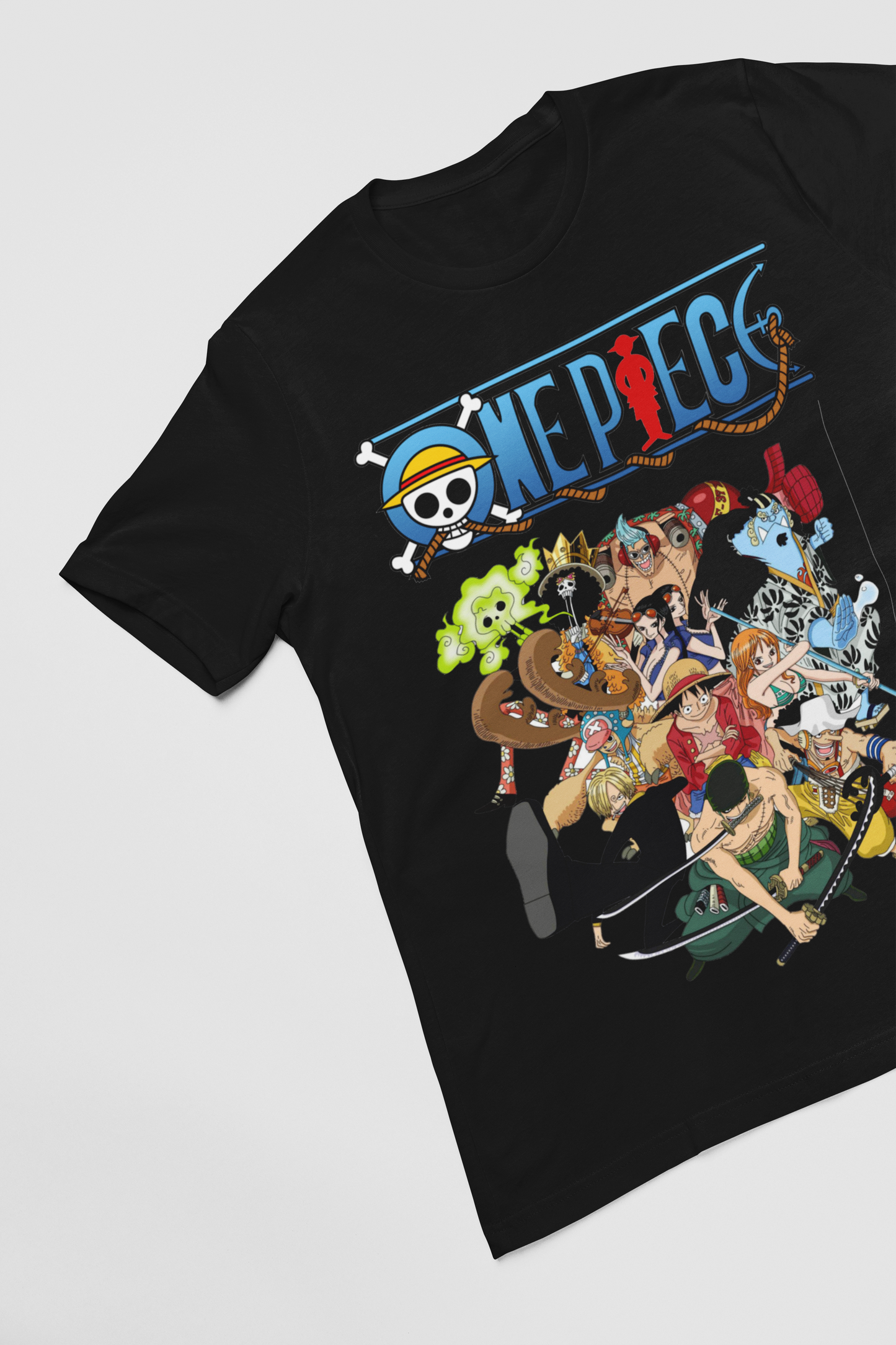 One Piece  Unisex Regular fit Tshirt, Anime Graphic T-shirt, Black, Cotton, Anime Print (OP-22)