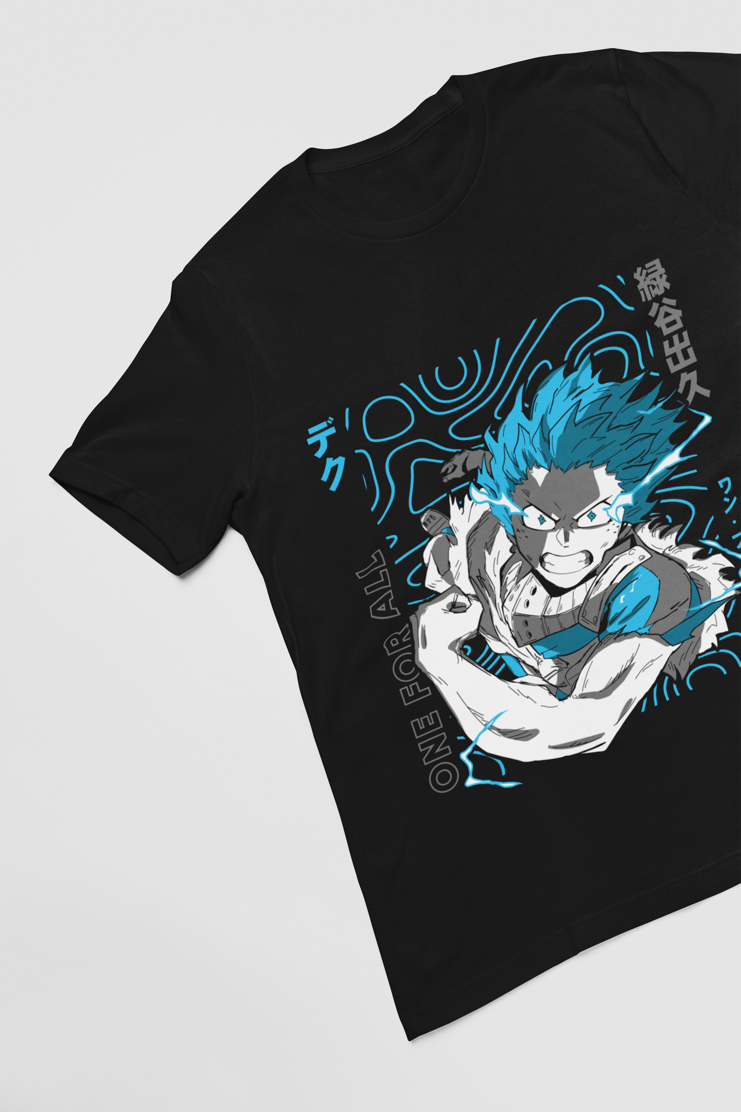 My Hero Academia Unisex Regular fit Tshirt, Anime Graphic T-shirt, Black, Cotton, Anime Print (MHA-38)