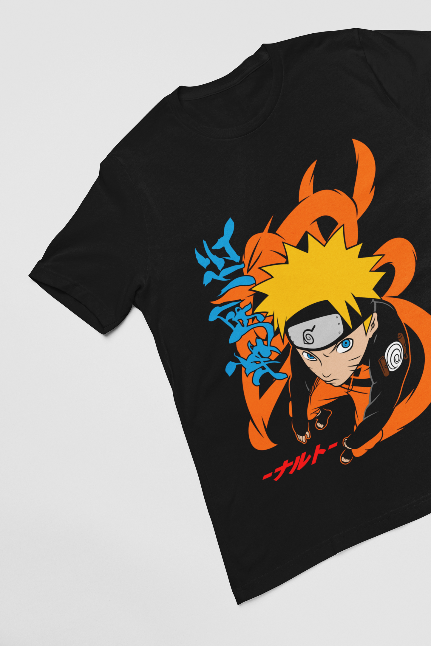 Naruto (D-5) Unisex Regular fit Tshirt, Anime Graphic T-shirt, Black, Cotton, Anime Print