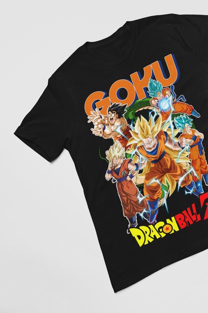 Goku Dragon Ball Z Unisex Regular fit Tshirt, Anime Graphic T-shirt, Black, Cotton, Anime Print