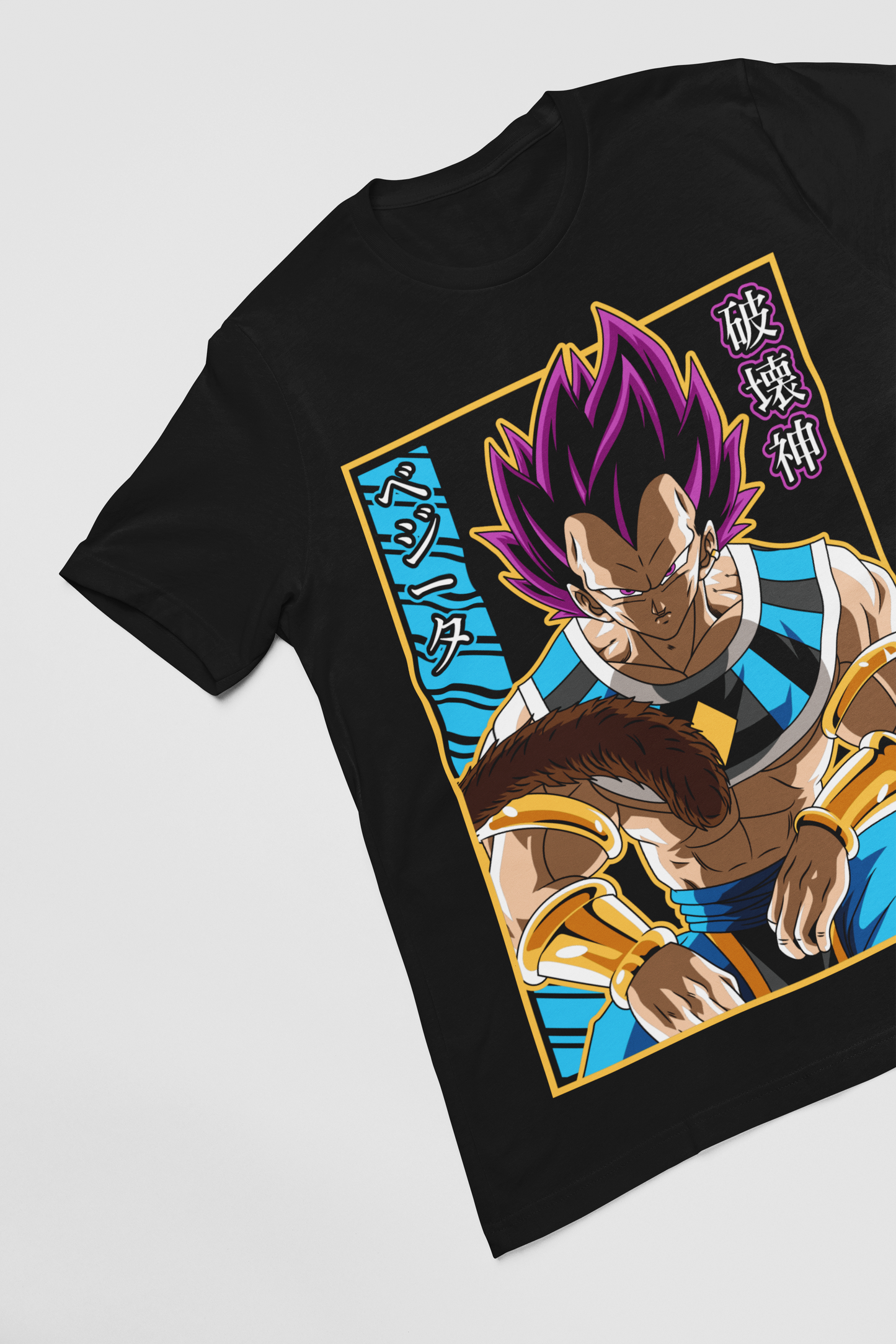 Vegeta D-2 Dragon Ball Z Unisex Regular fit Tshirt, Anime Graphic T-shirt, Black, Cotton, Anime Print