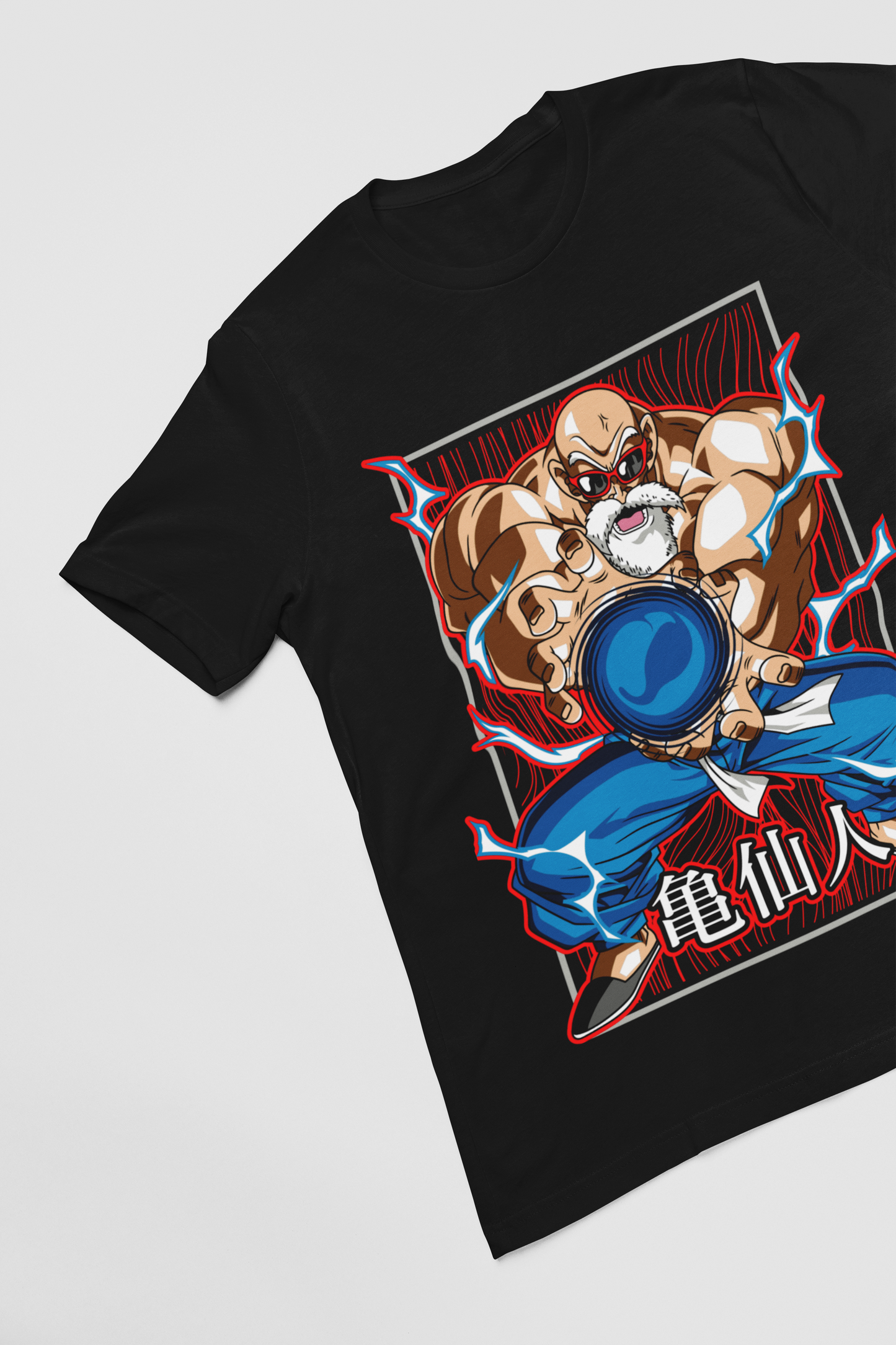 Master Roshi Dragon Ball Z Unisex Regular fit Tshirt, Anime Graphic T-shirt, Black, Cotton, Anime Print