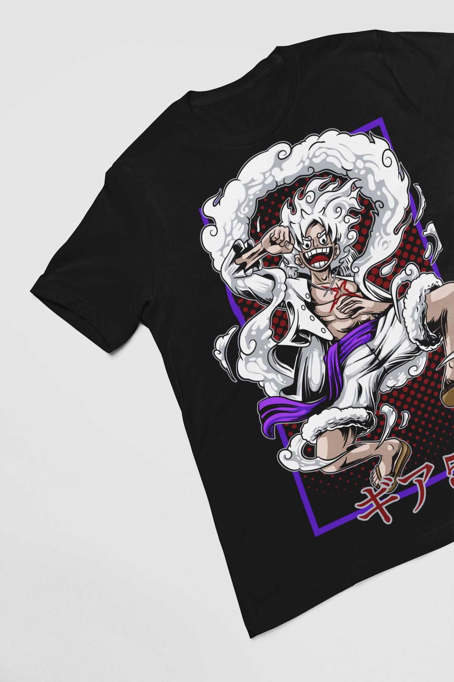 Luffy (D-4) One Piece  Unisex Regular fit Tshirt, Anime Graphic T-shirt, Black, Cotton, Anime Print