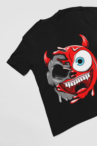 Funky Style 9 Unisex Regular fit Tshirt, Anime Graphic T-shirt, Black, Cotton, Anime Print