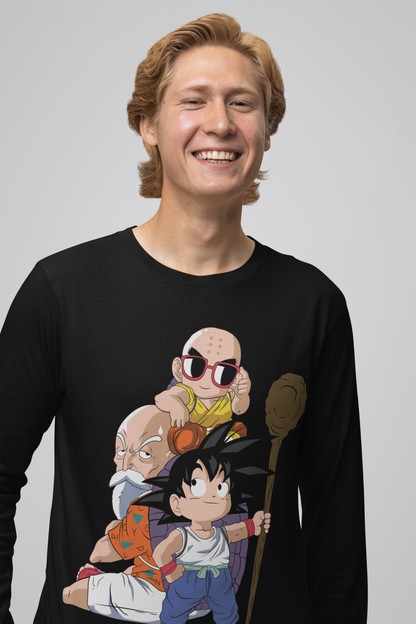 Dragon Ball Anime-Inspired Long Sleeve Tee - Classic Characters