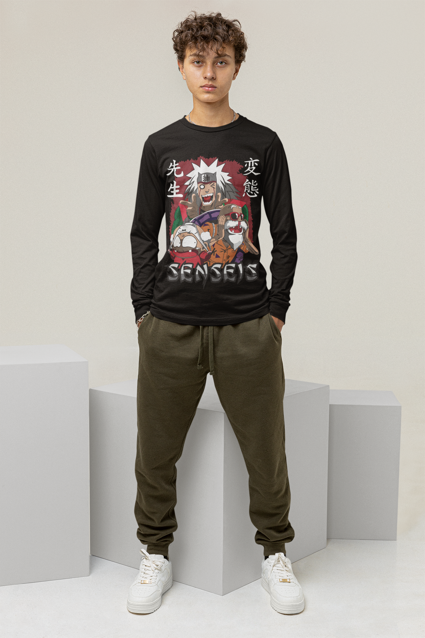 Anime-Inspired (Senseis) Long Sleeve Tee - Classic Characters