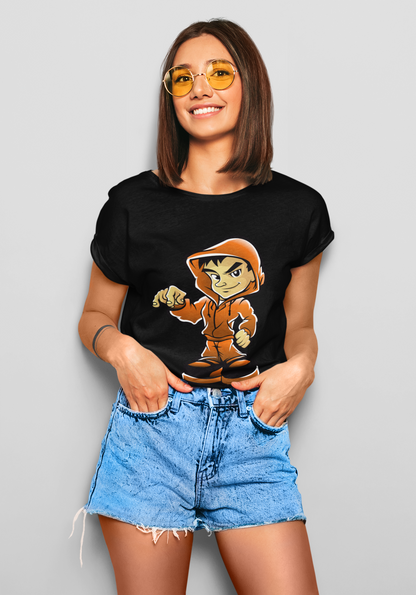 Funky Style 31 Unisex Regular fit Tshirt, Anime Graphic T-shirt, Black, Cotton, Anime Print