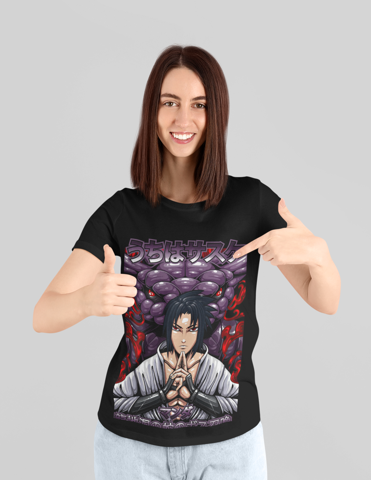 Sasuke Uchiha Naruto  Unisex Regular fit Tshirt, Anime Graphic T-shirt, Black, Cotton, Anime Print