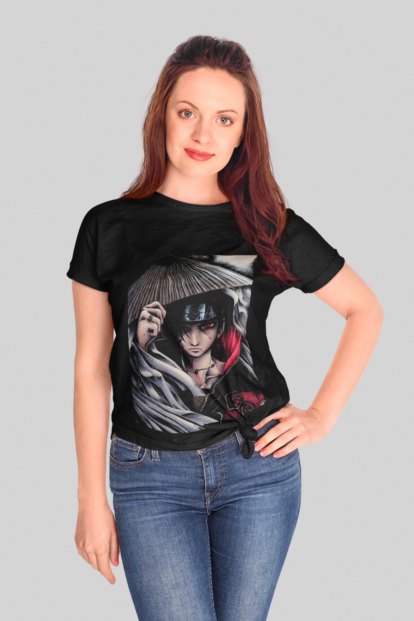 Itachi Uchiha Naruto Unisex Regular fit Tshirt, Anime Graphic T-shirt, Black, Cotton, Anime Print
