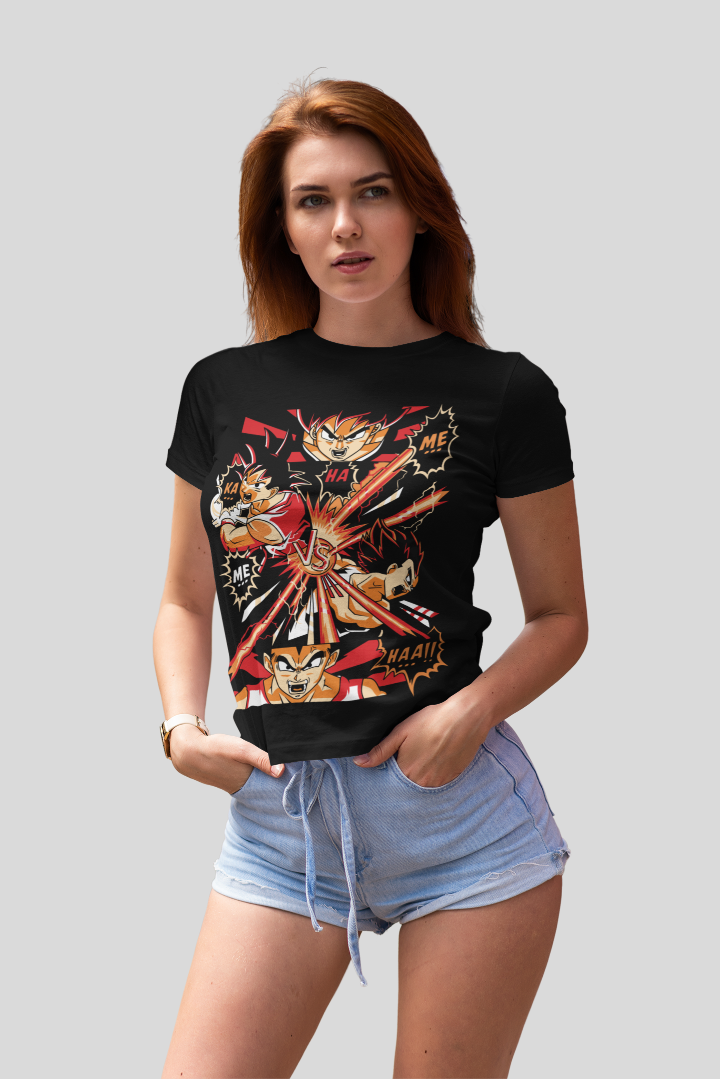 Kamehameha Dragon Ball Z Unisex Regular fit Tshirt, Anime Graphic T-shirt, Black, Cotton, Anime Print