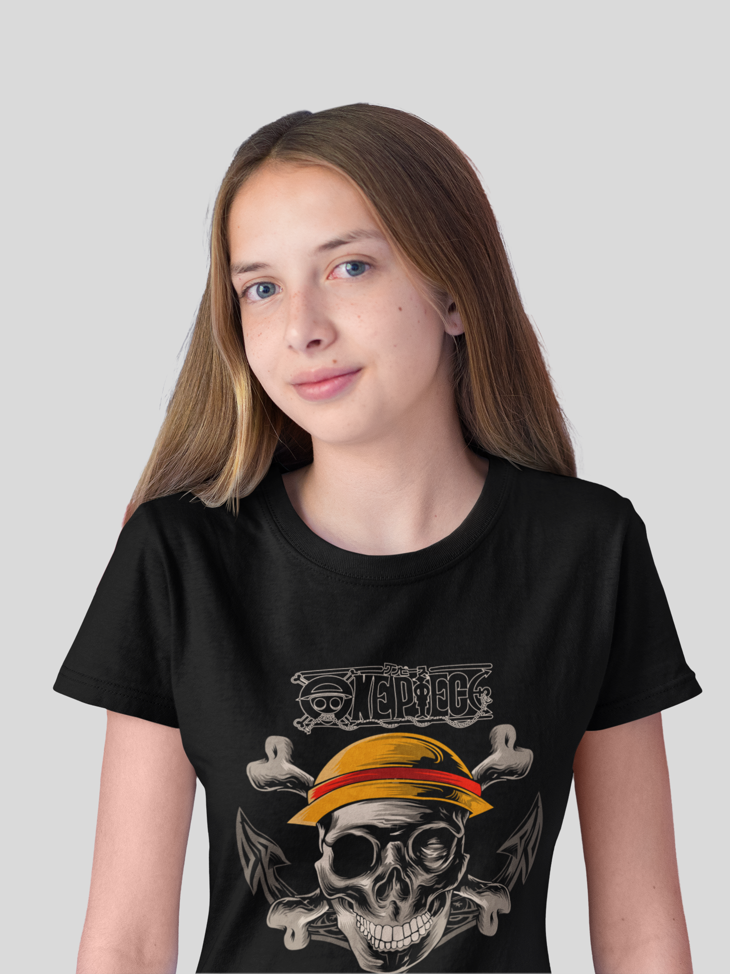 One Piece  Unisex Regular fit Tshirt, Anime Graphic T-shirt, Black, Cotton, Anime Print (OP-66)