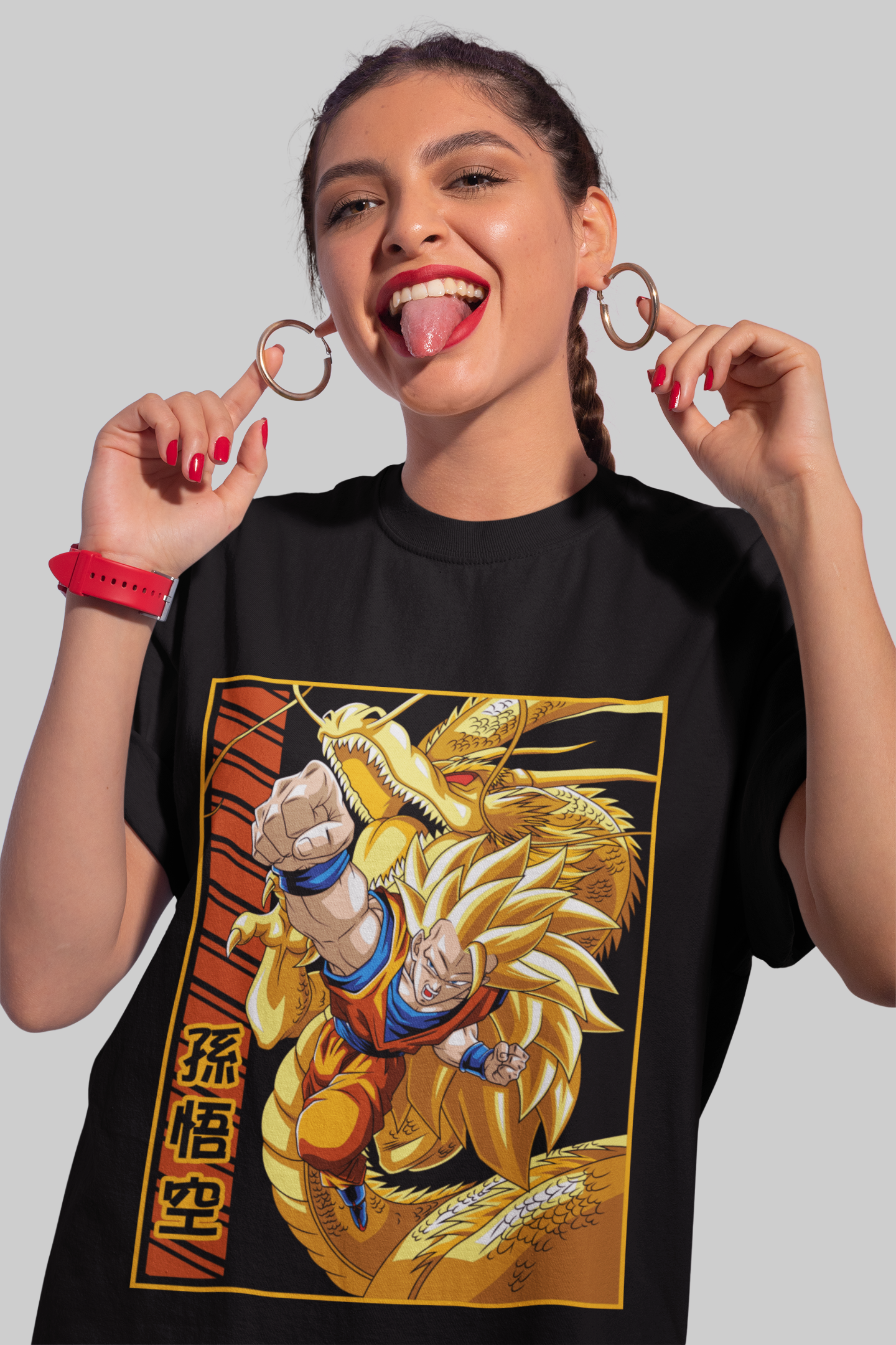 Goku D-2 Dragon Ball Z Unisex Regular fit Tshirt, Anime Graphic T-shirt, Black, Cotton, Anime Print