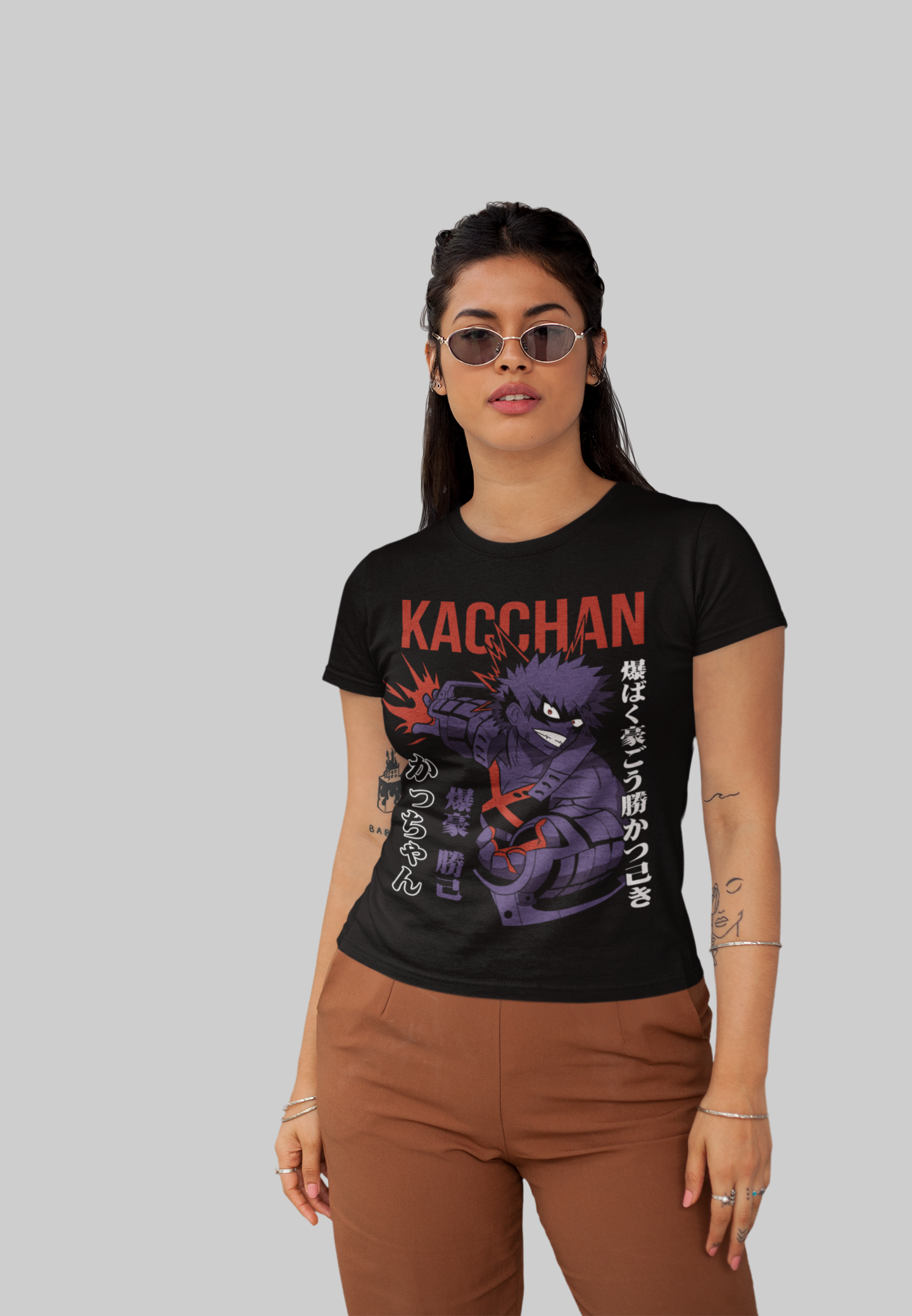 Katsuki Bakugo(D-3) My Hero Academia Unisex Regular fit Tshirt, Anime Graphic T-shirt, Black, Cotton, Anime Print