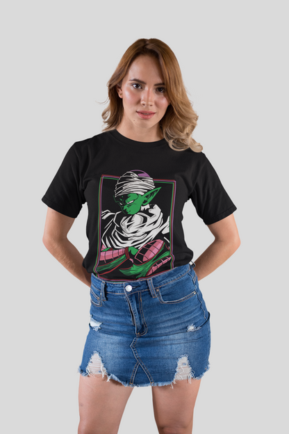 Piccolo Dragon Ball Z Unisex Regular fit Tshirt, Anime Graphic T-shirt, Black, Cotton, Anime Print