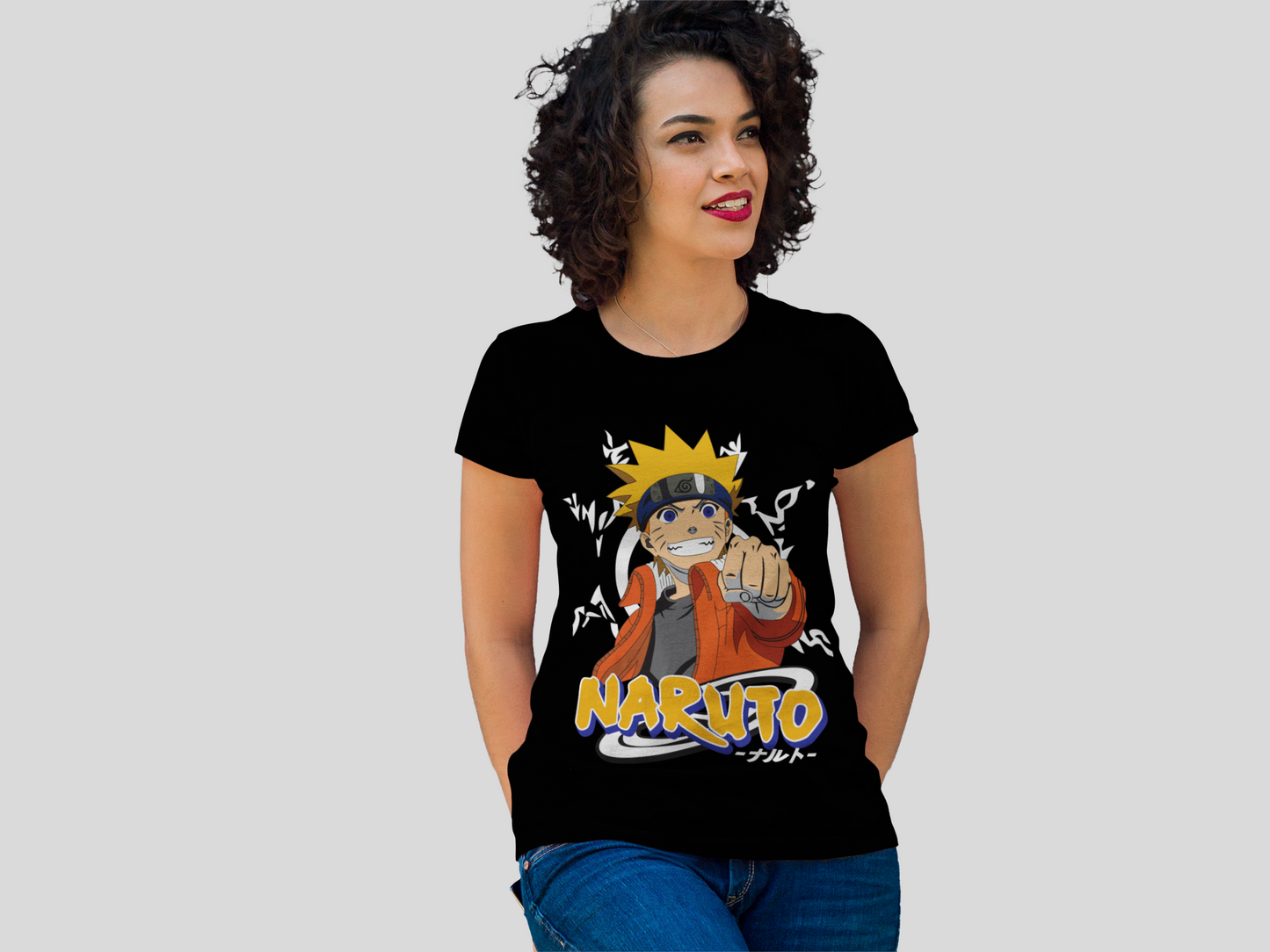 Naruto (D-4) Unisex Regular fit Tshirt, Anime Graphic T-shirt, Black, Cotton, Anime Print