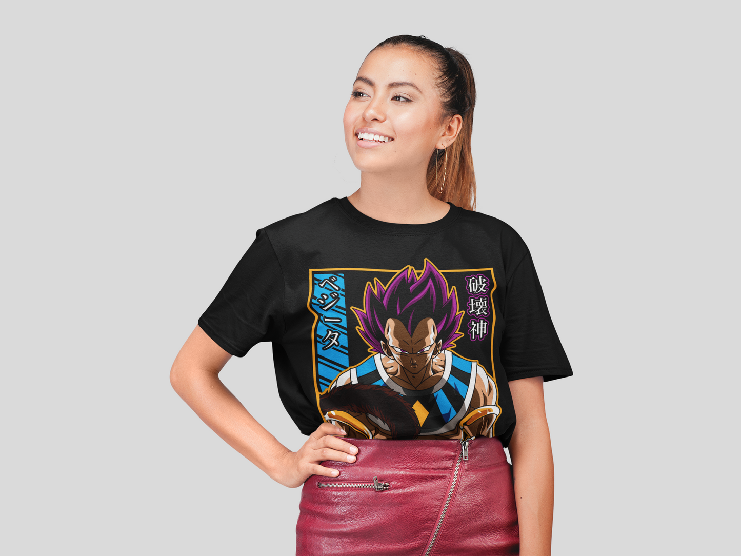 Vegeta D-2 Dragon Ball Z Unisex Regular fit Tshirt, Anime Graphic T-shirt, Black, Cotton, Anime Print
